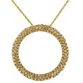 Charles Winston Goldtone Pave CZ Circle Necklace