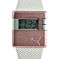 Puma Women's Sirius LCD Dial White Strap Watch