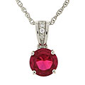 Charles Winston Solitaire Created Ruby Necklace