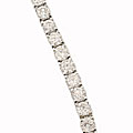 18k White Gold 10 3/4ct TDW Diamond Bracelet (G-H-I, I1-2)