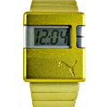 Puma Unisex Sirius LCD Dial Goldtone Watch