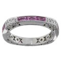 Tacori Platinum Pink Sapphire 1/2ct TDW Diamond Eternity Band