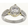 Tacori Platinum CZ 1/2ct TDW Diamond Engagement Ring