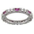 Tacori Platinum Ruby 1/2ct TDW Diamond Eternity Band