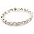 14k White Gold 3ct TDW Diamond Bracelet