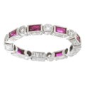Tacori Platinum Ruby 1/4ct TDW Diamond Eternity Band