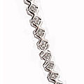10k White Gold 1/2ct TDW XO Diamond Bracelet