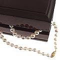 18k Akoya Cultured Pearl Necklace with Wood Gift Box