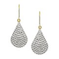 10k Gold White Crystal Teardrop Earrings (Case of 6)
