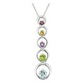 Silver Multiple Gemstone Pendant (Case of 3)