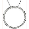 10k White Gold 1/4ct TDW Diamond Circle Necklace (Case of 3)