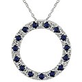 10k White Gold Diamond Sapphire Pendant (Case of 6)
