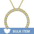 10k Two-tone Gold 1/10ct TDW Diamond Pendant (Case of 3)
