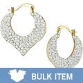 10k Gold Crystal Swirl Heart Earrings (Case of 6)