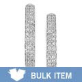 14k White Gold 1/4ct TDW Diamond Huggie Earrings (Case of 3)