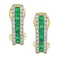 14k Gold 1/5ct TDW Diamond Emerald Earrings (Case of 3)