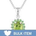 Sterling Silver Peridot Tsavorite Necklace (Case of 6)