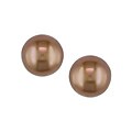 14k Yellow Gold Cultured Freshwater Brown Pearl Earrings (Case of 3)