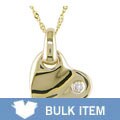 14k Gold Diamond Accent Heart Necklace (Case of 3)