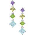 Sterling Silver Multi-gemstone Drop Earrings (Set of 6)