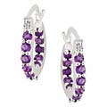 Sterling Silver Amethyst Hoop Earrings (Case of 6)