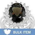 Sterling Silver Smokey Quartz White Topaz Ring (Case of 6)