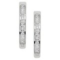 14k White Gold 1/3ct TDW Diamond Huggie Earrings (Case of 3)