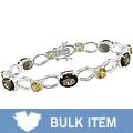 Sterling Silver Smokey Quartz Citrine Bracelet (Case of 3)