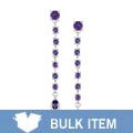 Sterling Silver Oval Amethyst Earrings (Case of 6)