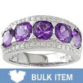 14k White Gold Amethyst 1/4ct TDW Diamond Ring (Case of 2)