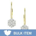 14k Two-tone Gold 1/4ct TDW Diamond Earrings (Case of 3)