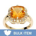 14k Gold 1/10ct TDW Diamond Citrine Ring (Case of 2)