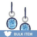 Blue Topaz Sapphire 1/10ct TDW Diamond Earrings (Case of 3)