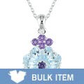Sky Blue Topaz and Amethyst Necklace (Case of 6)