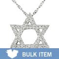 14k Gold 1/6ct Diamond Star of David Pendant (Case of 3)