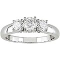 14k White Gold 1ct TDW Diamond Three-stone Ring (Case of 2)