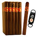 Guama Churchill Habano Cigars and Cigar Cutter