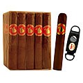 Guama Robusto Habano Cigars and Cigar Cutter