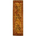 Hand-tufted Heritage Kerman Burgundy Wool Rug (2'3 x 12')