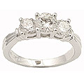 Platinum 1 1/2ct TDW Round Diamond Ring (G-H, SI2-I1)