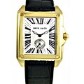 Pierre Cardin Men's Silver Dial Leather Strap Watch