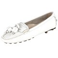 Celine White Leather Tassel Loafers
