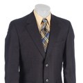 Jeffrey Banks Men's Grey Fine Striped 2-button Suit