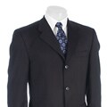 Jeffrey Banks Men's Black Striped 3-button Suit