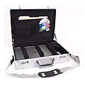 Silver Aluminum Laptop Cosmetic Case