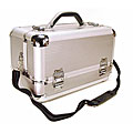 Silver Aluminum Makeup Train Case