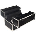 Black Aluminum Makeup Train Case with Dividers