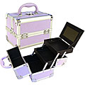 Purple Makeup Case with Mirror