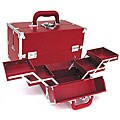 Red Makeup Train Case