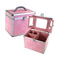 Pink Studio Makeup Case with Removable Trays